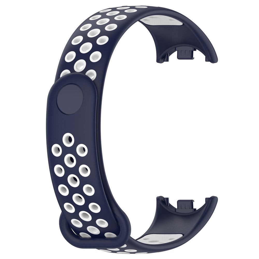 Xiaomi Smart Band 10 / 9 / 8 / NFC Silikon Klockarmband - Mörkblå / Vit