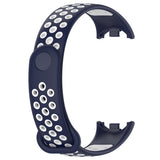 Xiaomi Smart Band 10 / 9 / 8 / NFC Silikon Klockarmband - Mörkblå / Vit