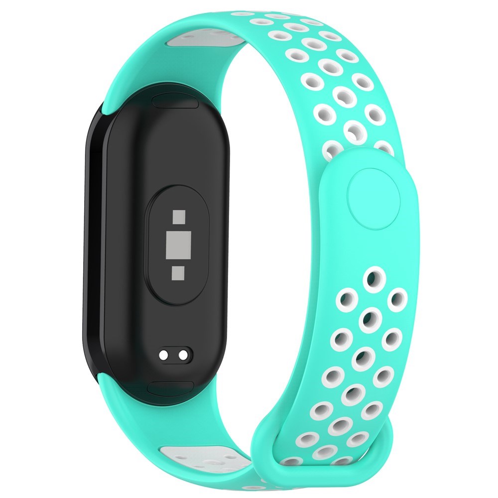Xiaomi Smart Band 10 / 9 / 8 / NFC Silikon Klockarmband - Turkos / Vit