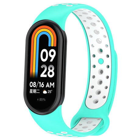Xiaomi Smart Band 10 / 9 / 8 / NFC Silikon Klockarmband - Turkos / Vit