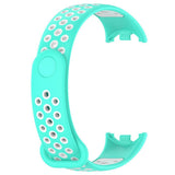 Xiaomi Smart Band 10 / 9 / 8 / NFC Silikon Klockarmband - Turkos / Vit