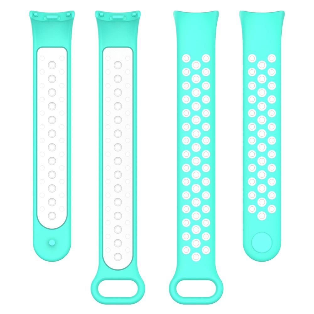 Xiaomi Smart Band 10 / 9 / 8 / NFC Silikon Klockarmband - Turkos / Vit