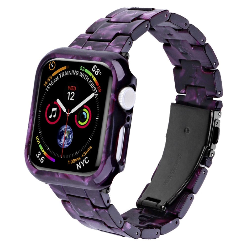 Apple Watch 9/8/7 (41mm) Harts Rem & Skal - Lila