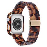 Apple Watch 9/8/7 (45mm) Harts Rem & Skal - Svart / Brun