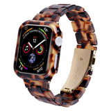 Apple Watch 9/8/7 (45mm) Harts Rem & Skal - Svart / Brun