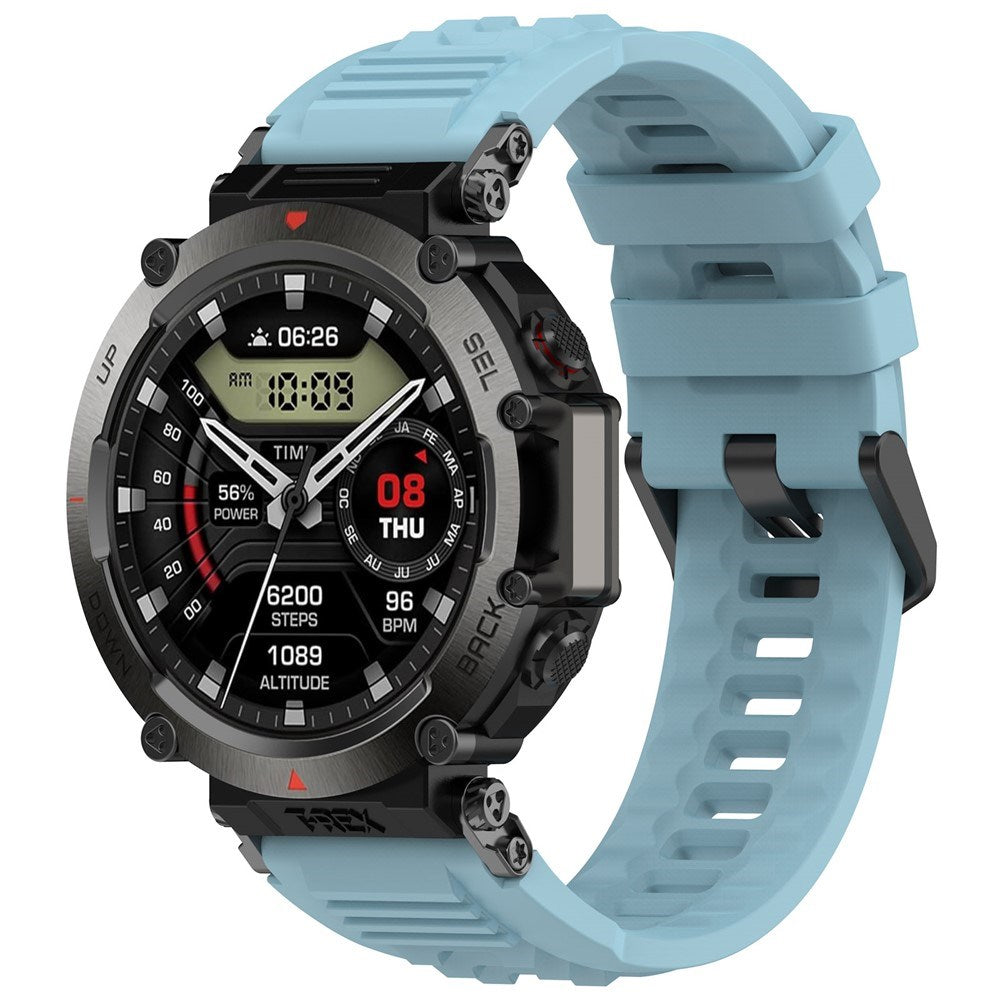 Amazfit T-Rex Ultra Silikon Armband m. Monteringsverktyg – Blå