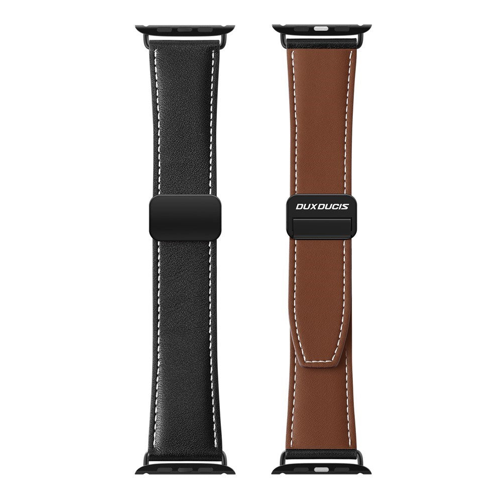 Apple Watch (38/40/SE/41/42mm) DUX DUCIS Klockarmband i Konstläder – Svart