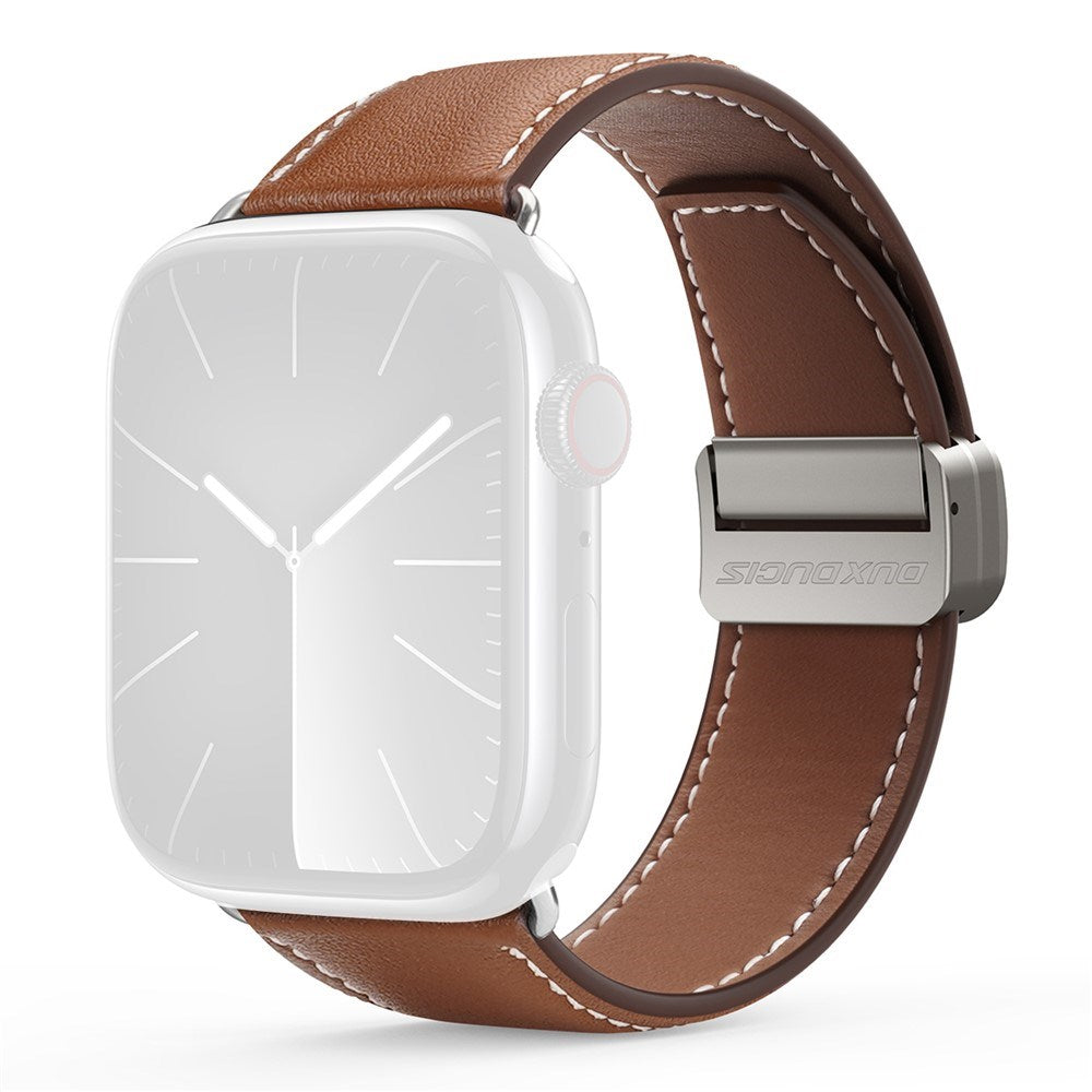Apple Watch (38/40/SE/41/42mm) DUX DUCIS Klockarmband i Konstläder – Brun