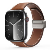 Apple Watch (38/40/SE/41/42mm) DUX DUCIS Klockarmband i Konstläder – Brun