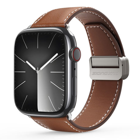 Apple Watch (38/40/SE/41/42mm) DUX DUCIS Klockarmband i Konstläder – Brun