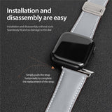 Apple Watch (38/40/SE/41/42mm) DUX DUCIS Klockarmband i Konstläder – Grå