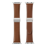 Apple Watch (42/44/SE/45/46/49mm) DUX DUCIS Klockarmband i Konstläder – Brun