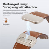 Apple Watch (42/44/SE/45/46/49mm) DUX DUCIS Klockarmband i Konstläder – Brun