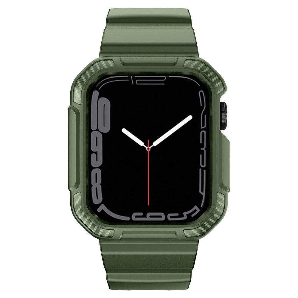 Apple Watch (42/44/SE/45mm) Plast Rem & Skal - Grön