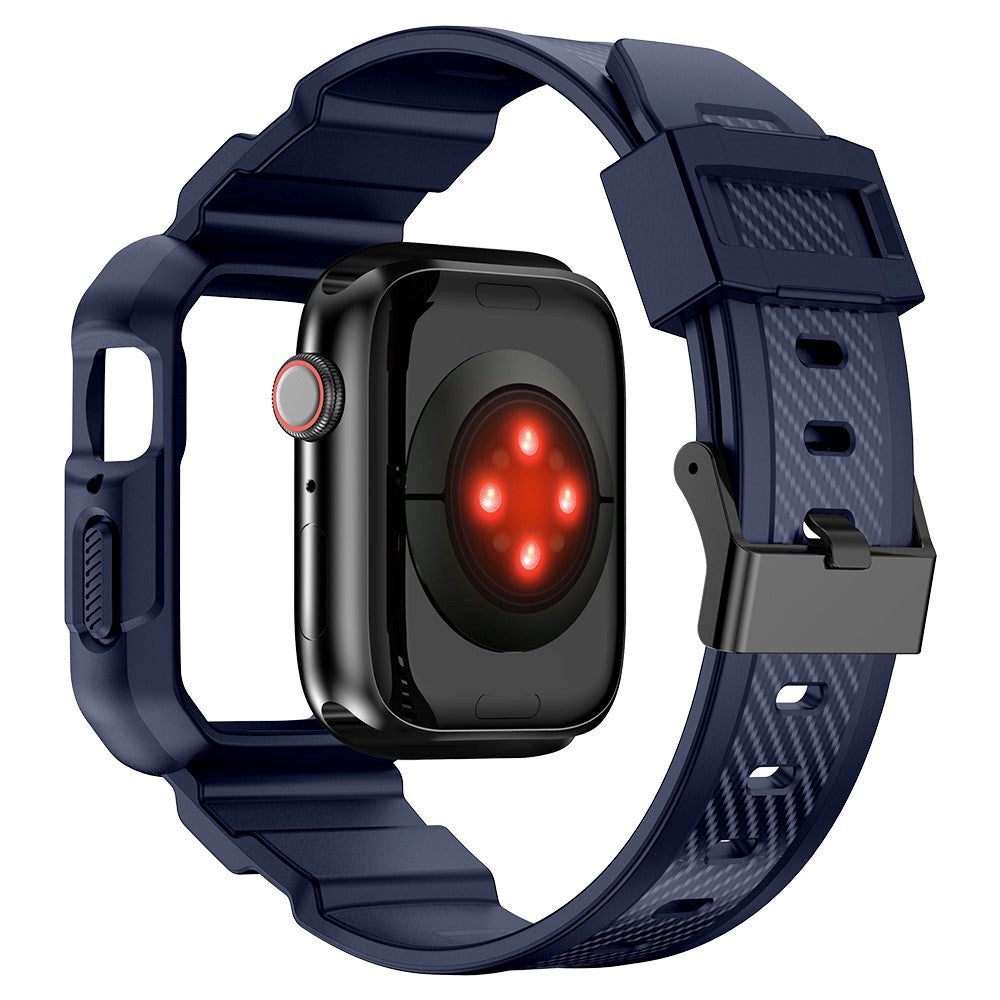 Apple Watch (42/44/SE/45mm) Plast Rem & Skal - Blå