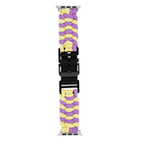 Apple Watch (38/40/SE/41/42mm) EIDERWOOD Flätat Nylon Armband - Gul / Lila