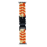Apple Watch (38/40/SE/41/42mm) EIDERWOOD Flätat Nylon Armband - Orange / Gul