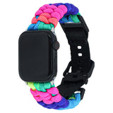 Apple Watch (38/40/SE/41/42mm) EIDERWOOD Flätat Nylon Armband - Multi