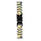Apple Watch (42/44/SE/45/46/49mm) EIDERWOOD Flätat Nylon Armband - Gul / Grå