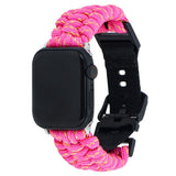 Apple Watch (42/44/SE/45/46/49mm) EIDERWOOD Flätat Nylon Armband - Gul / Rosa