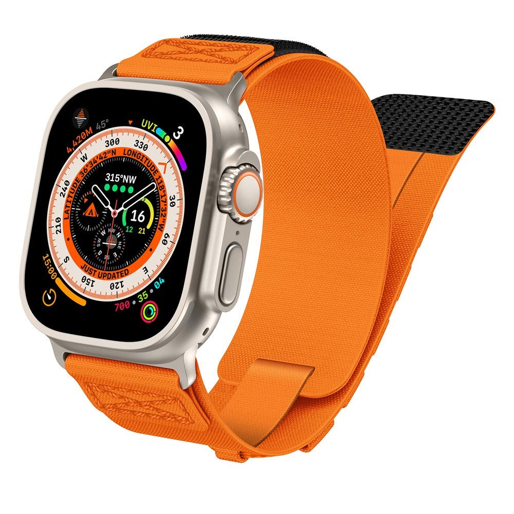 Apple Watch (42/44/SE/45/46/49mm) EIDERWOOD Nylon Klockarmband - Orange