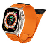 Apple Watch (42/44/SE/45/46/49mm) EIDERWOOD Nylon Klockarmband - Orange