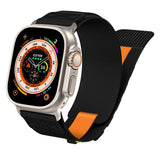 Apple Watch (42/44/SE/45/46/49mm) EIDERWOOD Nylon Klockarmband - Svart