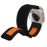 Apple Watch (42/44/SE/45/46/49mm) EIDERWOOD Nylon Klockarmband - Svart