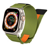 Apple Watch (42/44/SE/45/46/49mm) EIDERWOOD Nylon Klockarmband - Grön