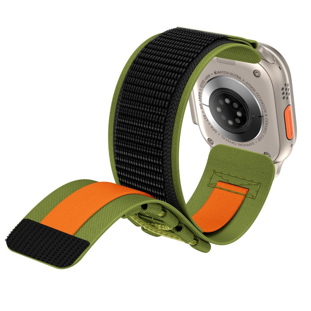Apple Watch (42/44/SE/45/46/49mm) EIDERWOOD Nylon Klockarmband - Grön