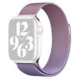 Apple Watch (38/40/SE/41/42mm) Gradient Magnetic Stainless Steel Strap - Rosa / Lila