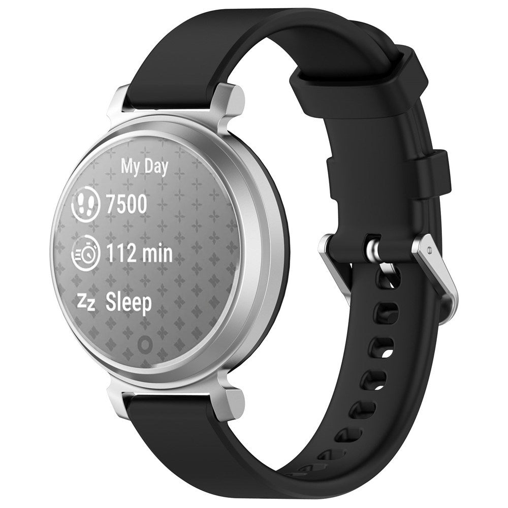 EIDERWOOD Garmin Lily 2 Silikonarmband med Metallspänne - Svart