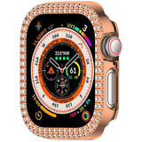 Apple Watch 10 (42mm) Hård Plastik Fodral - Rose Gold / Strass