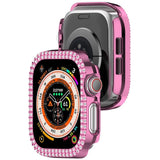 Apple Watch 10 (42mm) Hård Plastik Fodral - Pink / Strass