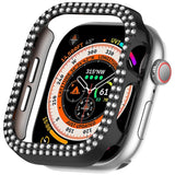 Apple Watch 10 (42mm) Hård Plastik Fodral - Svart / Strass