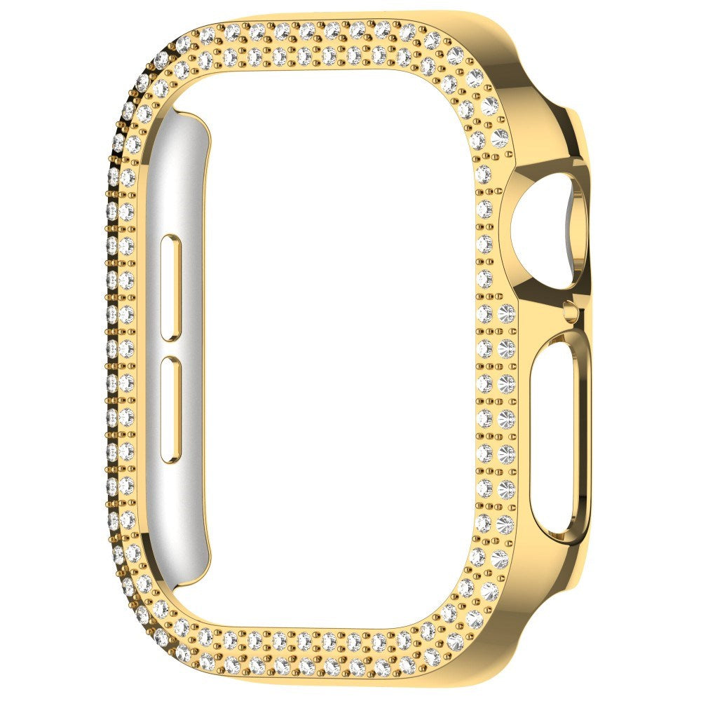 Apple Watch 10 (42mm) Hård Plastik Fodral - Guld / Strass