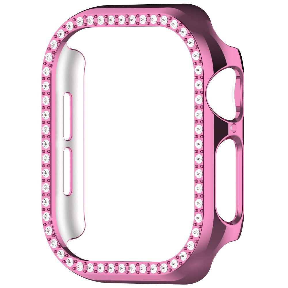 Apple Watch 10 (42mm) Hård Plast Fodral - Pink / Strass