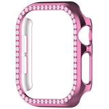 Apple Watch 10 (42mm) Hård Plast Fodral - Pink / Strass