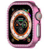 Apple Watch 10 (42mm) Hård Plast Fodral - Pink / Strass