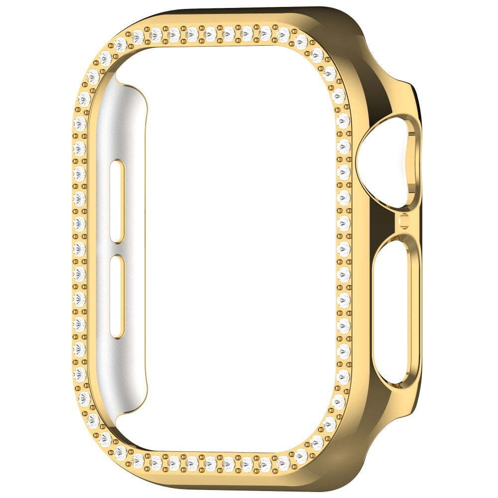 Apple Watch 10 (42mm) Hård Plast Fodral - Guld / Strass