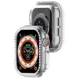 Apple Watch 10 (42mm) Hård Plast Fodral - Genomskinlig / Strass