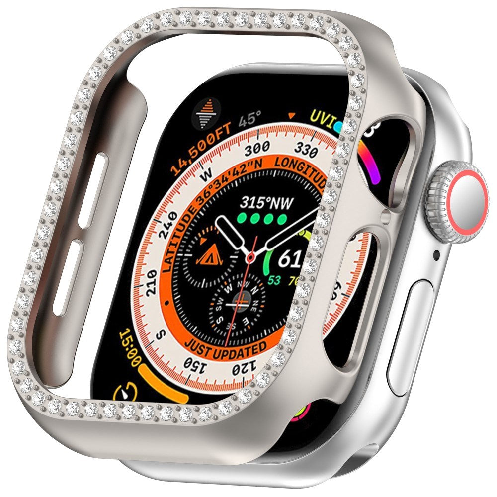 Apple Watch 10 (42mm) Hård Plast Fodral - Grå / Strass