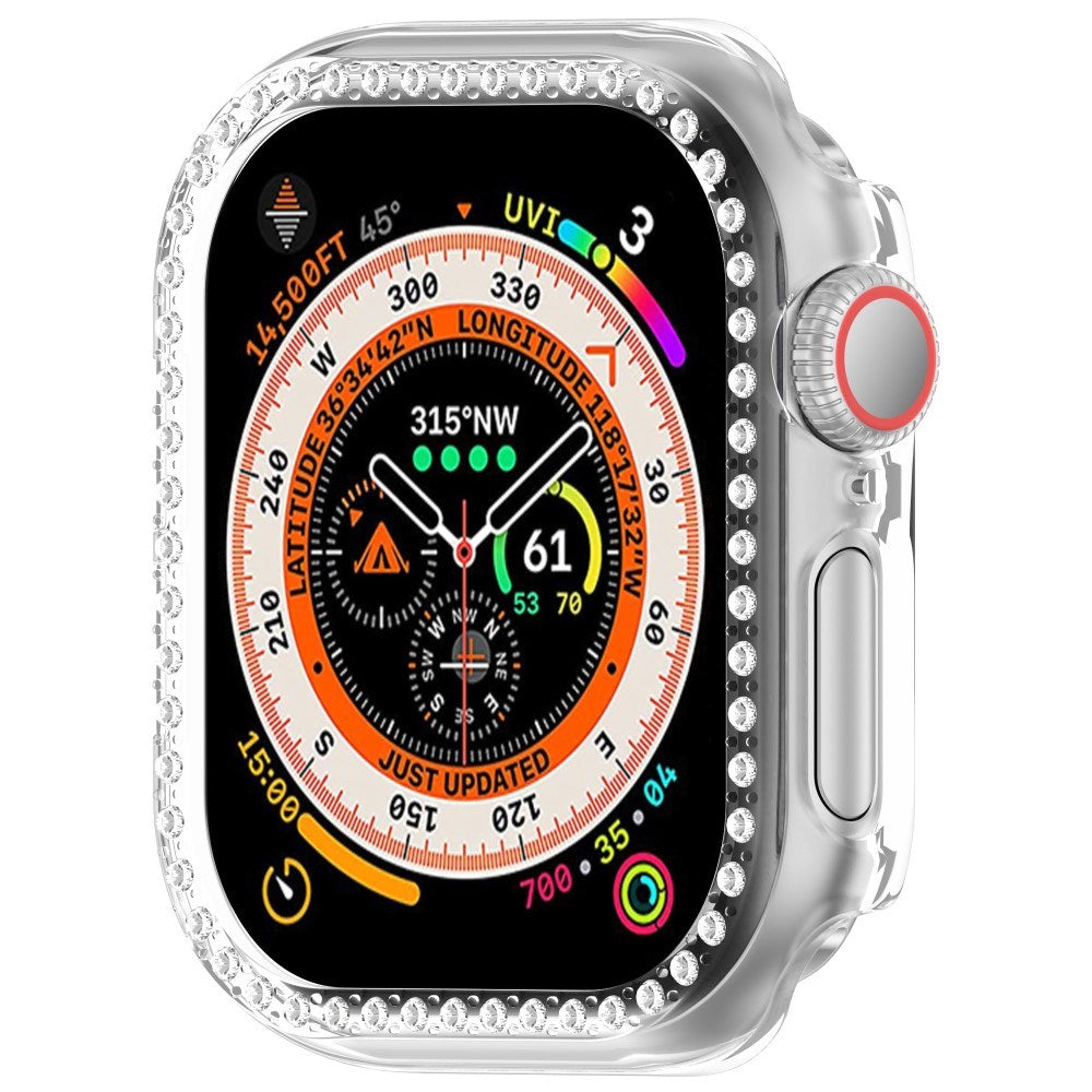 Apple Watch 10 (46mm) Hård Plast Fodral - Gennomskinlig / Strass