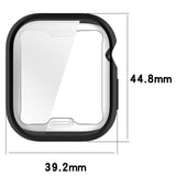 Apple Watch 10 (42mm) Flexibelt Plast Fodral med Skärmskydd - Svart