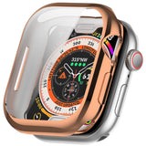 Apple Watch 10 (42mm) Flexibelt Plast Fodral med Skärmskydd - Rose Gold