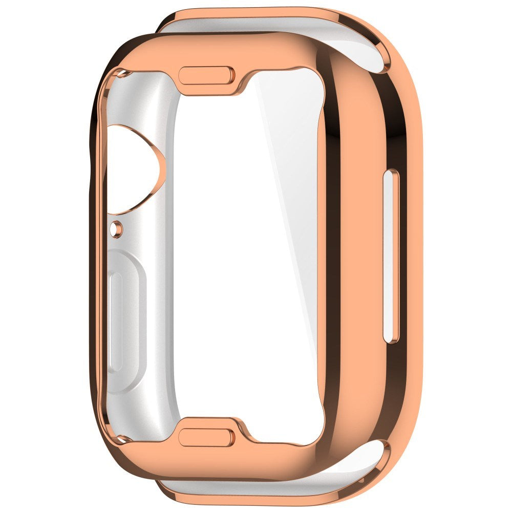 Apple Watch 10 (42mm) Flexibelt Plast Fodral med Skärmskydd - Rose Gold