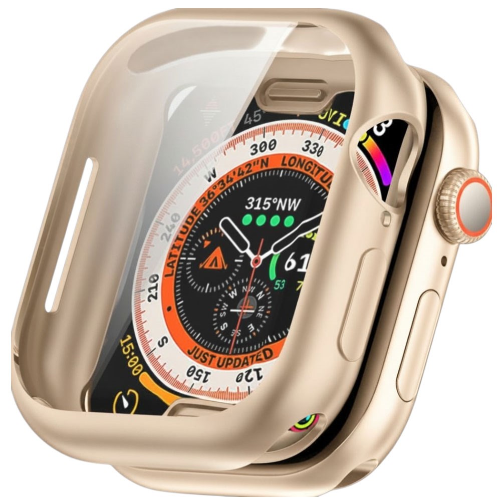 Apple Watch 11 / 10 (42mm) Flexibelt Plast Fodral med Skärmskydd - Starlight