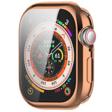 Apple Watch 10 (46 mm) Flexibelt Plast Fodral med Skärmskydd - Rose Gold