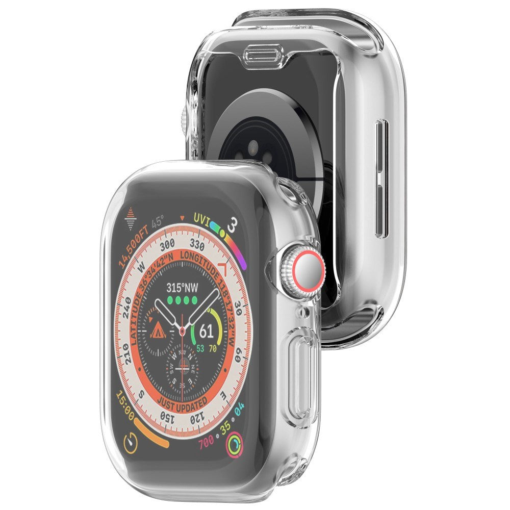 Apple Watch 10 (46 mm) Flexibelt Plast Fodral med Skärmskydd - Genomskinlig