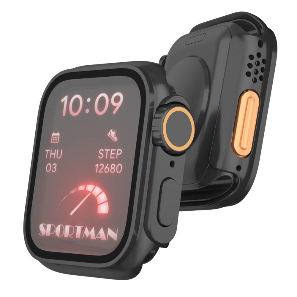 Apple Watch 11 / 10 (46mm) Hårt Plast Skal m. Inbyggt Skärmskyddsglas - Titanium